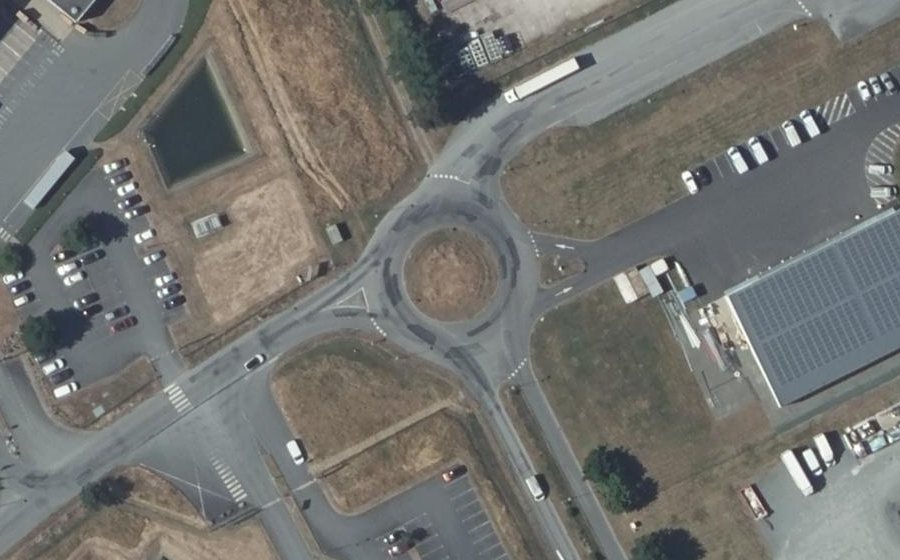 Vue aérienne du Rond-point des Entrepreneurs