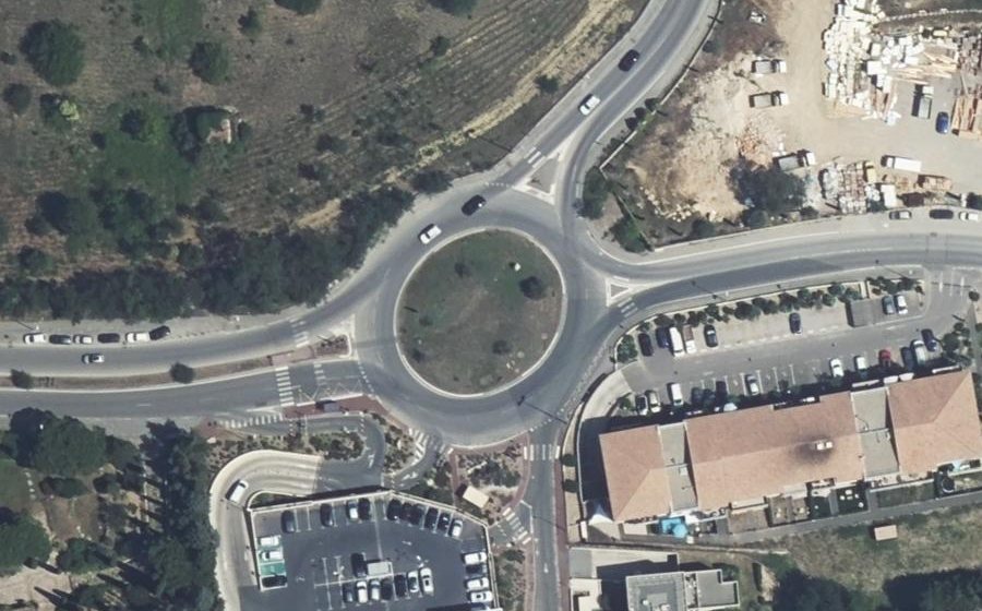 Vue aérienne du Rond-Point du 24 Août 1944