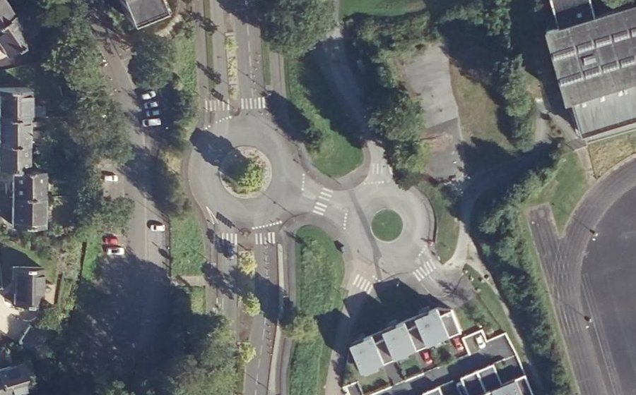 Vue aérienne du Rond-Point de la Franche-Comté
