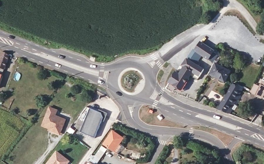 Vue aérienne du Route Départementale 817