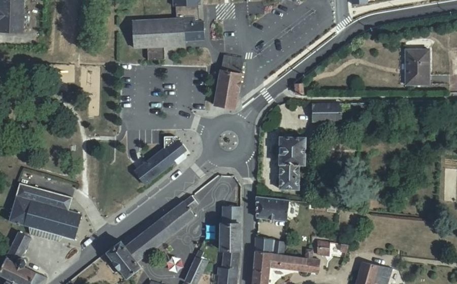 Vue aérienne du Rue Charles de Gaulle