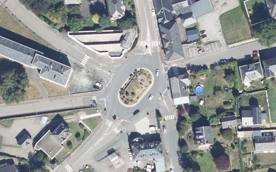 Vue aérienne du Rond-Point Léon Grafouillère