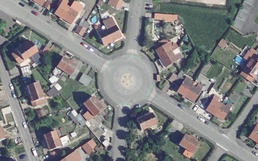 Vue aérienne du Rond-Point de la Libération