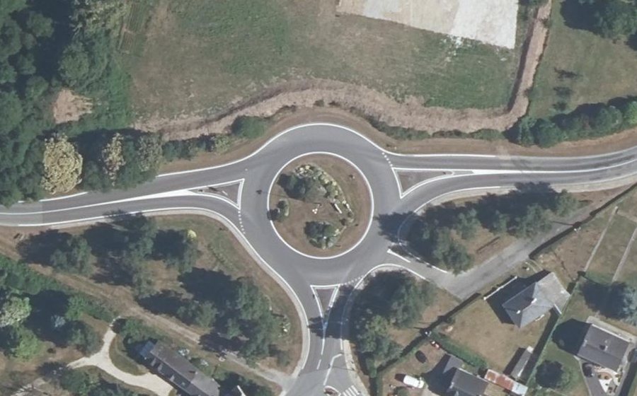 Vue aérienne du Rond-Point de la Chaîne