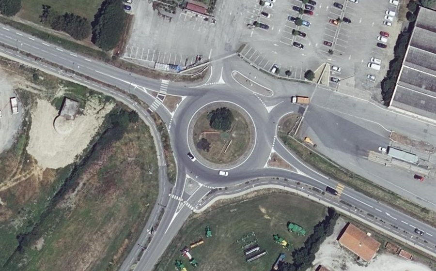 Vue aérienne du Rond-Point Jean-Pierre Monod