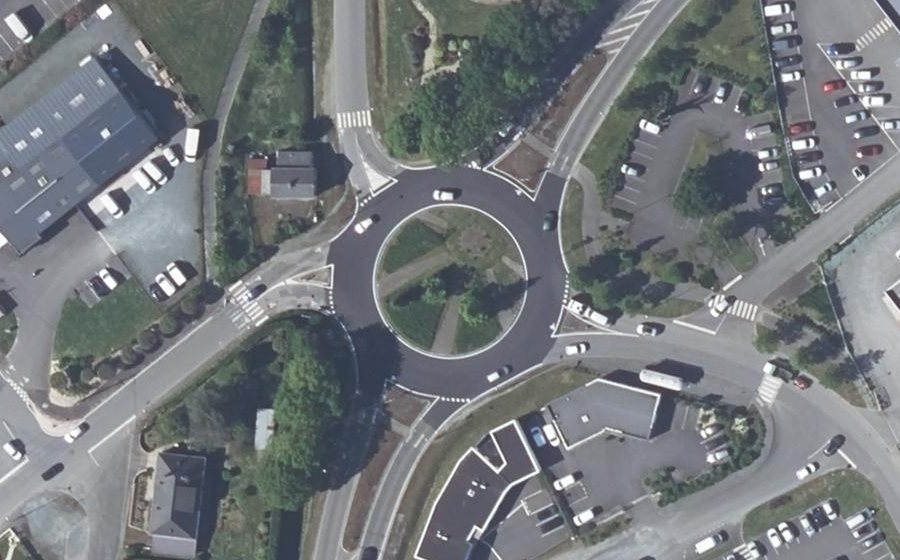 Vue aérienne du Rond-Point de l'Europe