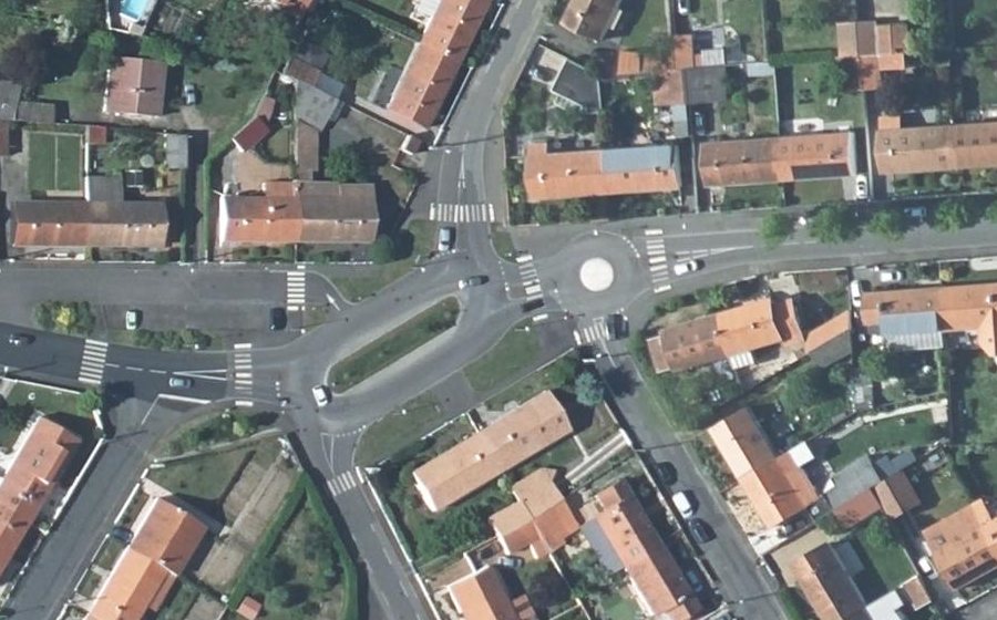 Vue aérienne du Rue de la Lourneau