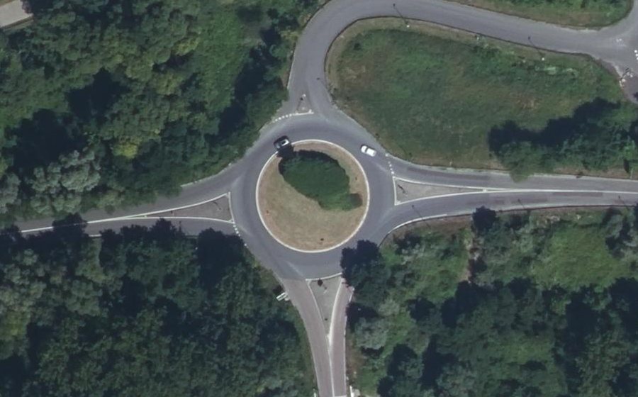 Vue aérienne du Route des Falaises