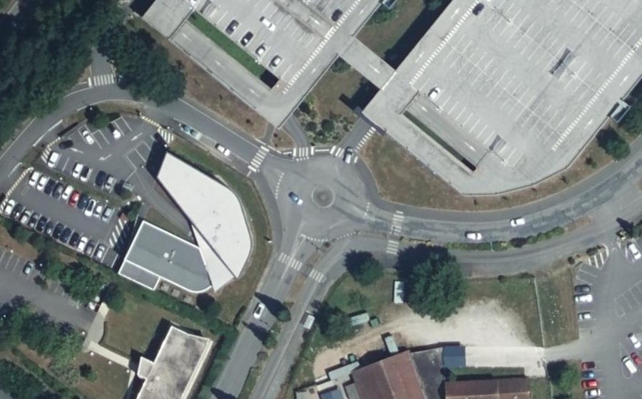 Vue aérienne du Rond-Point Newton
