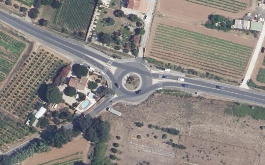 Vue aérienne du Rond-Point Jean Bruno