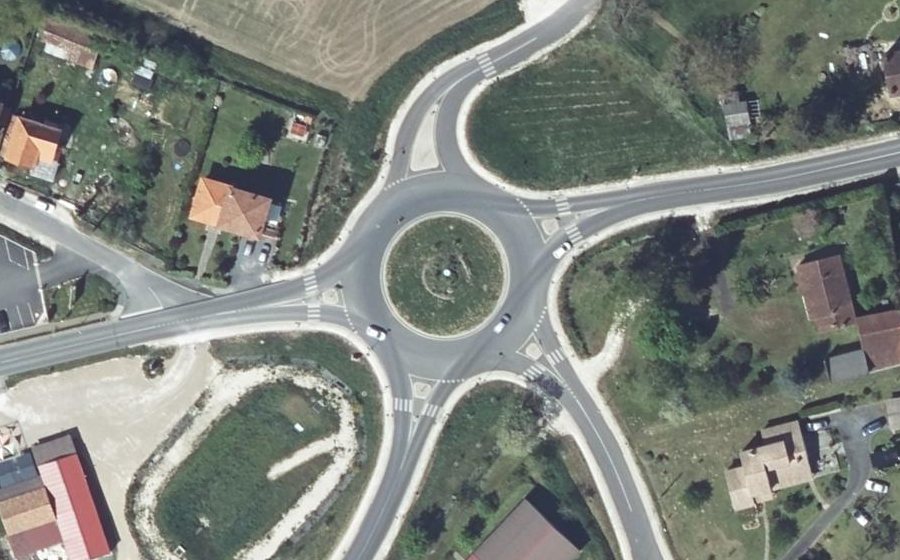 Vue aérienne du Rond-Point de l'Auvergnat