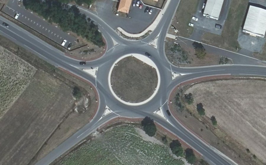 Vue aérienne du Rond-Pont de Bel-Air