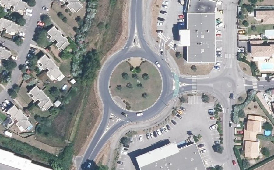 Vue aérienne du Rond-Point du Général Jacques Pagézy