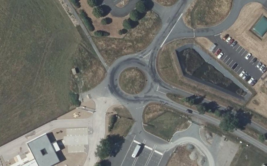 Vue aérienne du Rond-poinr de Ragonneau