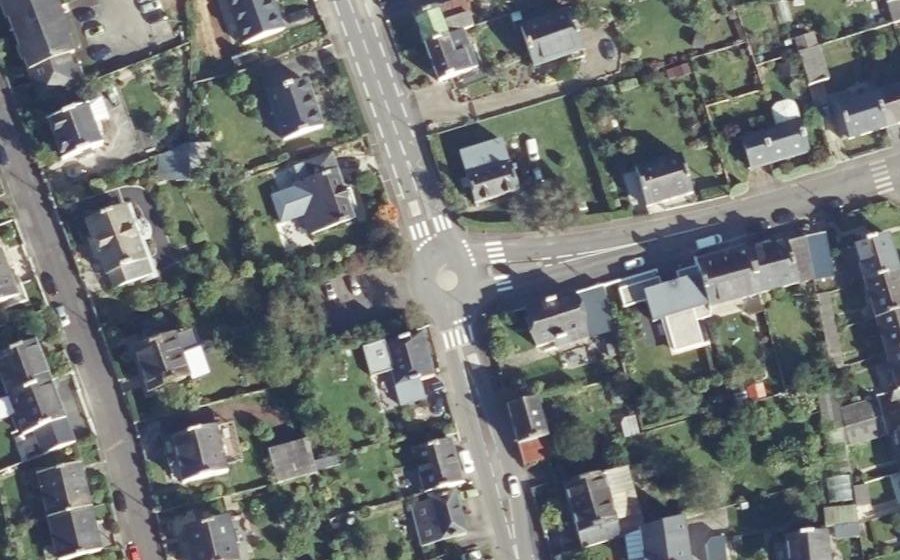 Vue aérienne du Rond-Point des Prés