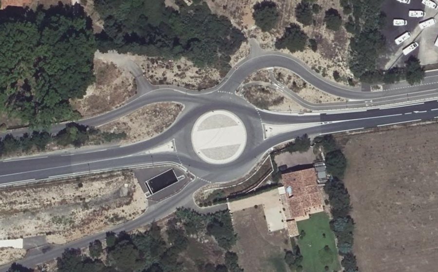 Vue aérienne du Route Départementale 368 de Martigues à Marseille