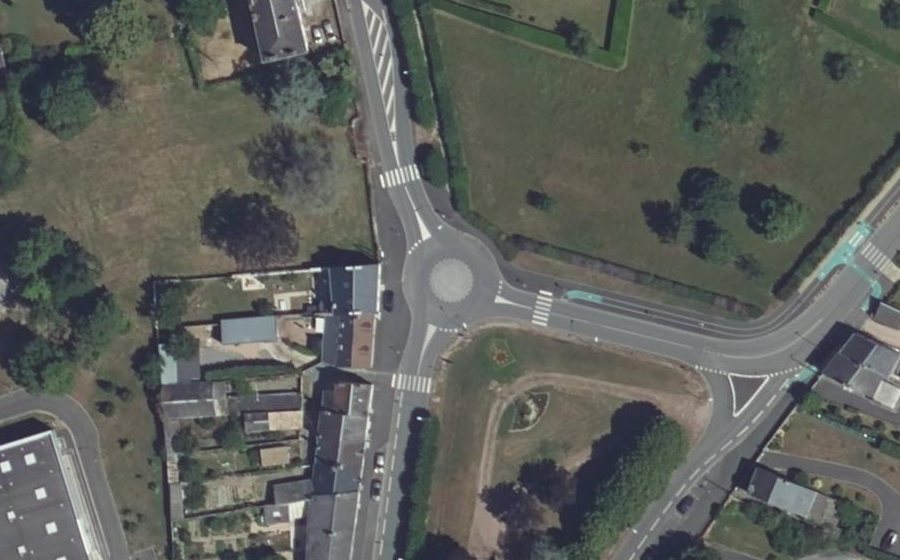 Vue aérienne du Faubourg de la Croix Rouge