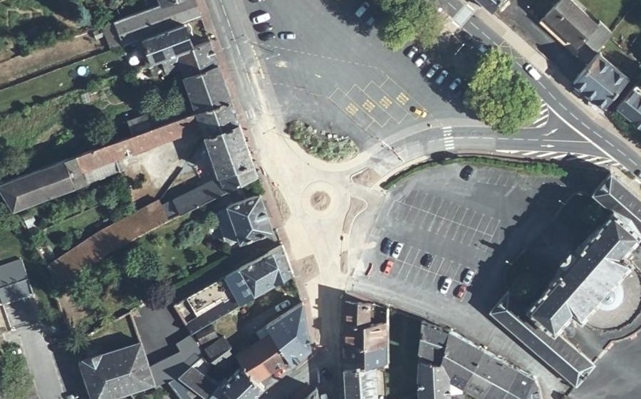 Vue aérienne du Place Amedée Lefaure