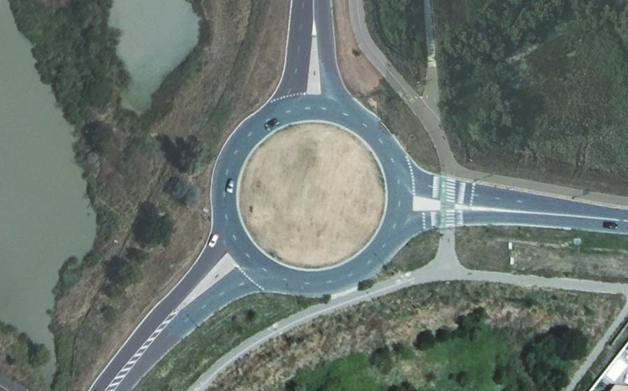 Vue aérienne du Rond-Point Simone Veil