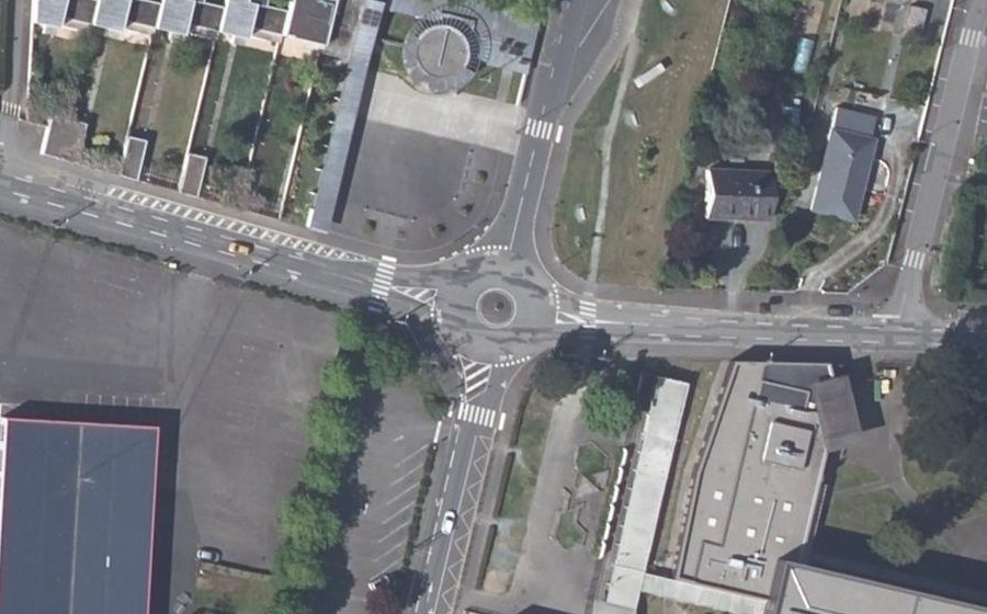 Vue aérienne du Boulevard Jules Verne
