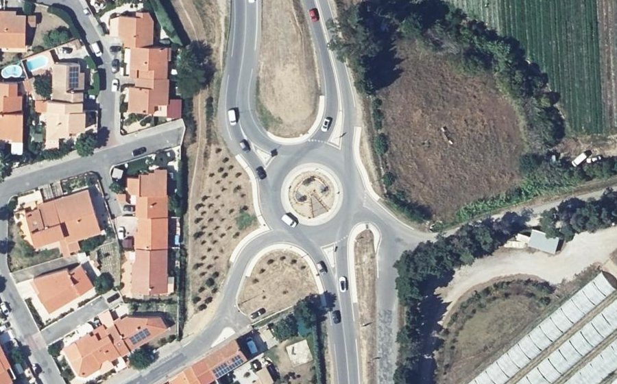 Vue aérienne du Rond-Point des Donneurs de Sang