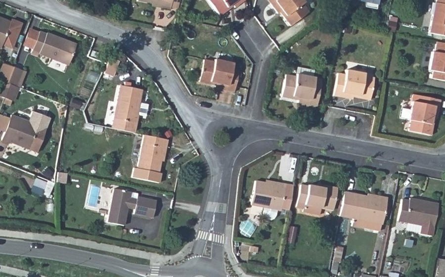 Vue aérienne du Rue des Goëlands