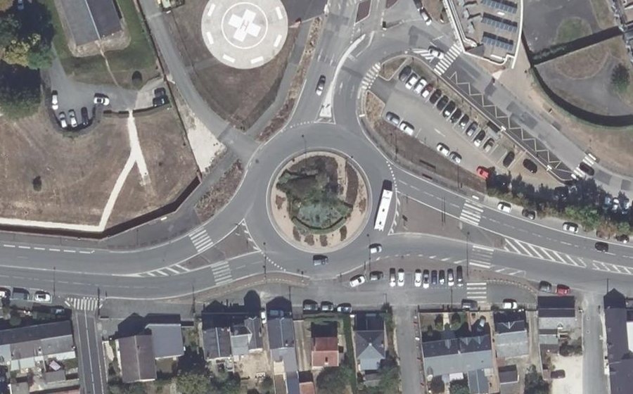 Vue aérienne du Rond-Point Henri Besson