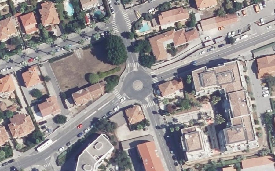 Vue aérienne du Rond Point Victorin Bernard