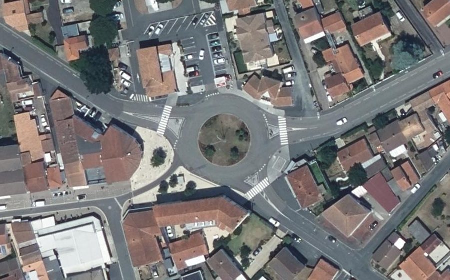 Vue aérienne du Rond-Point Fleuri