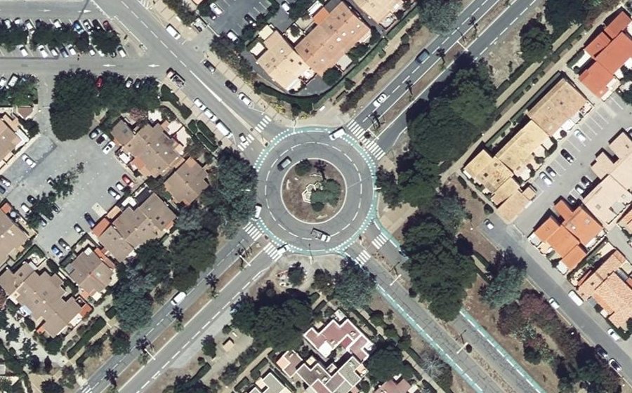 Vue aérienne du Rond-Point de l'Occitanie