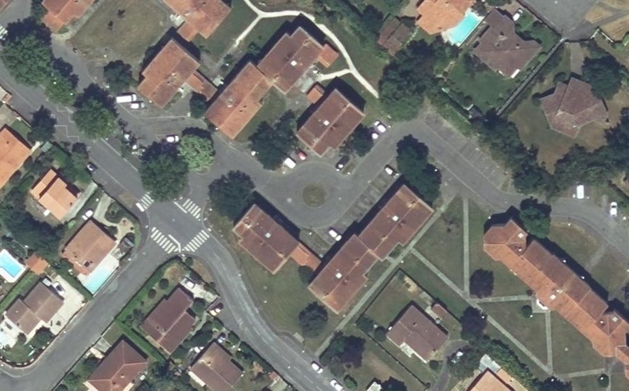 Vue aérienne du Rue des Saules