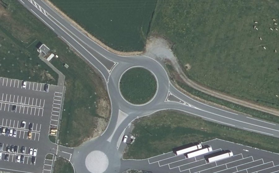 Vue aérienne du Rond-Point de la Tuilerie
