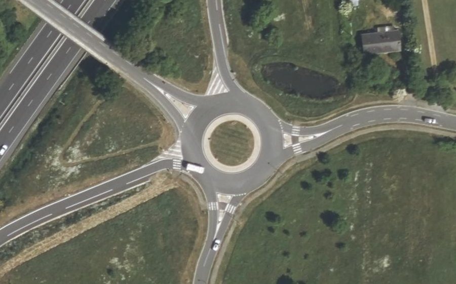 Vue aérienne du Rond-point Cayenne