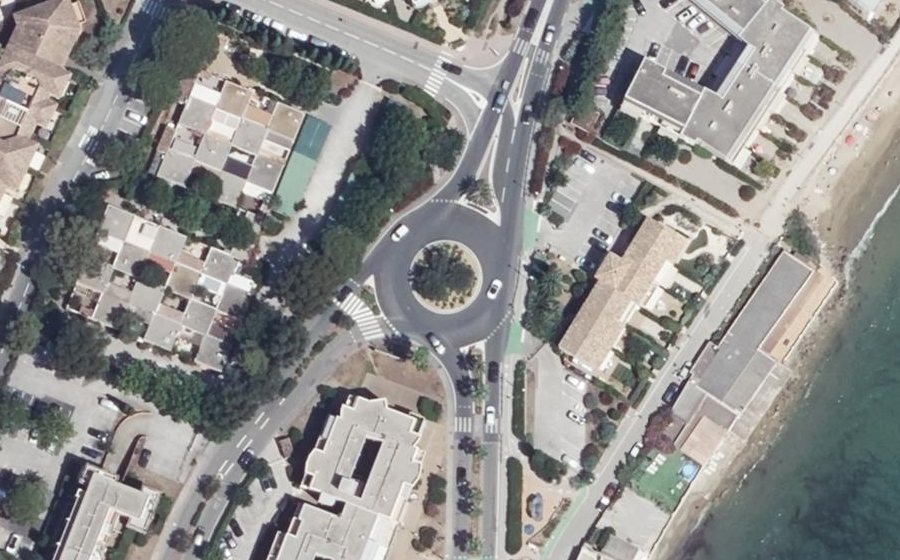 Vue aérienne du Rond-Point de l'Europe