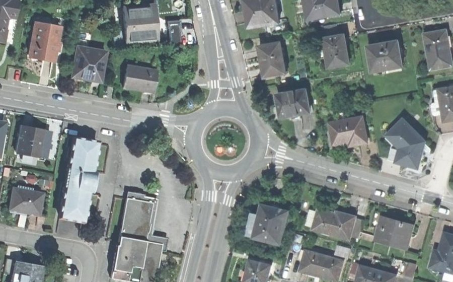 Vue aérienne du Rond-Point de Gouesnou