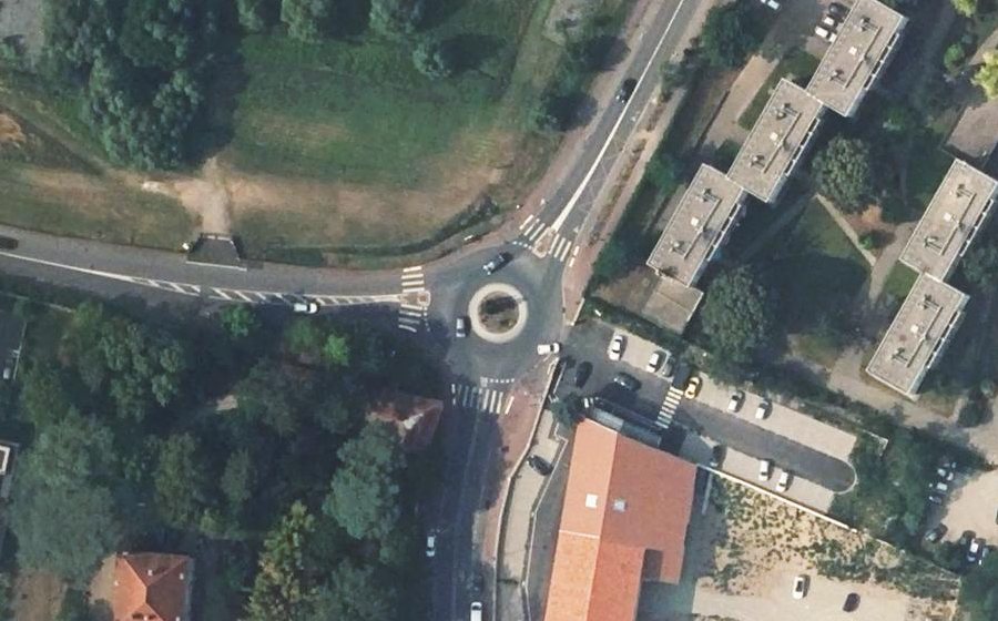 Vue aérienne du Route de Lyon