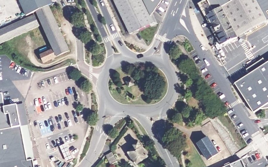 Vue aérienne du Rond-point René Teulade