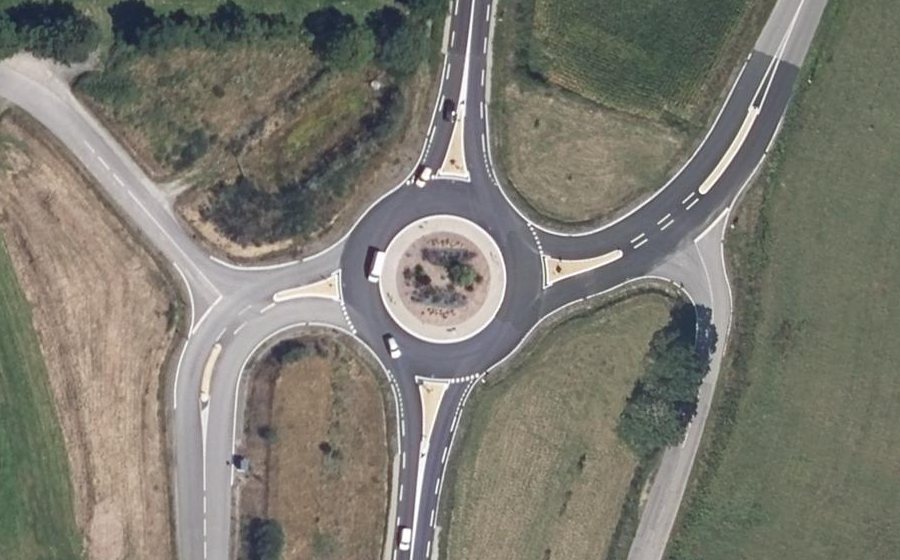 Vue aérienne du Giratoire de Bourgerel