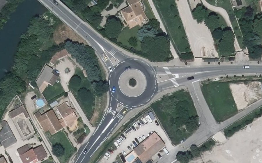 Vue aérienne du Petite Route de Sorgues