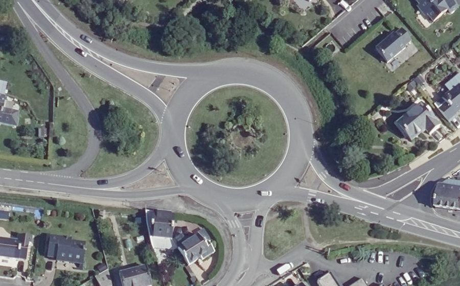 Vue aérienne du Rond-Point Kerviniou