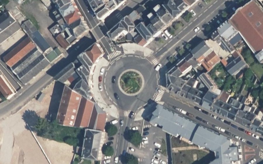 Vue aérienne du Place Longueville