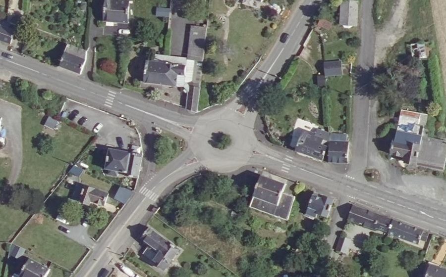 Vue aérienne du Kroaz Hent Kergozh