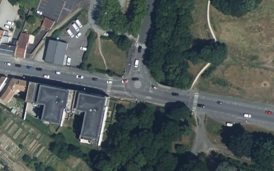 Vue aérienne du Rond-point de l’Empereur