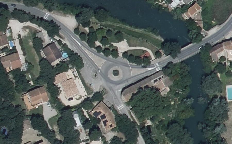 Vue aérienne du Petite Route de Sorgues
