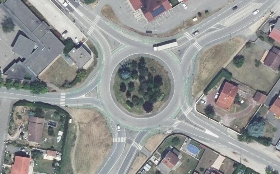 Vue aérienne du Rond-Point des cinq chemins