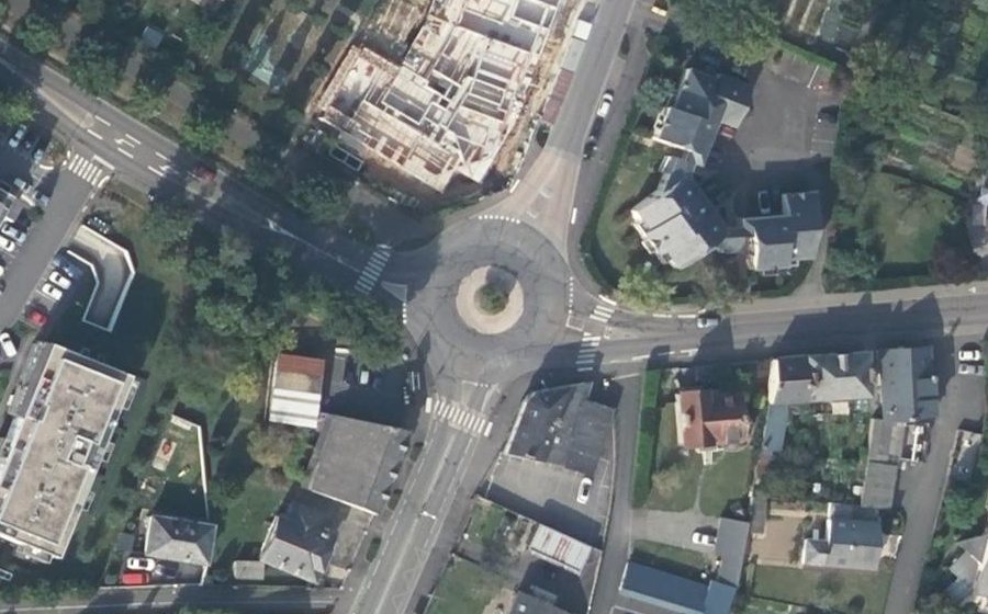 Vue aérienne du Rond-Point de la Rabine