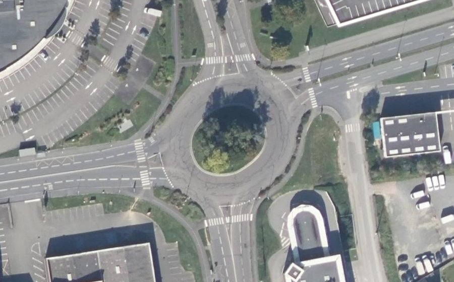 Vue aérienne du Rond-Point de Rennes