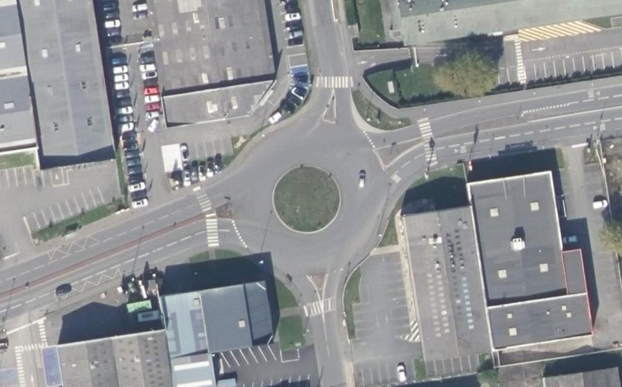 Vue aérienne du Rond-Point de la Cerisaie