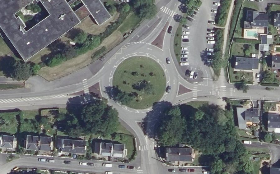 Vue aérienne du Rond-Point Robert Jan