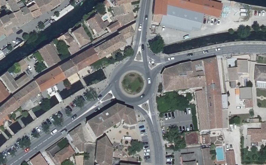 Vue aérienne du Rond-Point Général de Gaulle